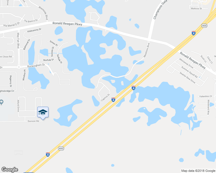 map of restaurants, bars, coffee shops, grocery stores, and more near 434 Captiva Drive in Davenport