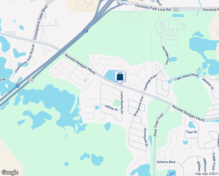 map of restaurants, bars, coffee shops, grocery stores, and more near 131 Loma Bonita Drive in Davenport