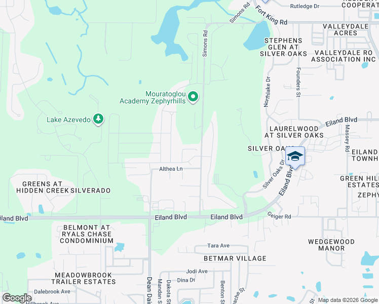 map of restaurants, bars, coffee shops, grocery stores, and more near 6211 Dean Dairy Road in Zephyrhills