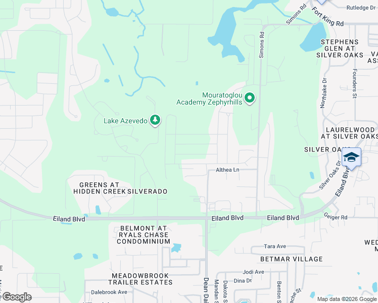 map of restaurants, bars, coffee shops, grocery stores, and more near 6211 Dean Dairy Road in Zephyrhills