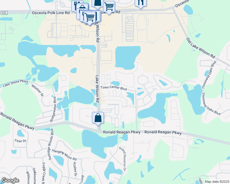 map of restaurants, bars, coffee shops, grocery stores, and more near 2110 Lynwind Blvd in Davenport