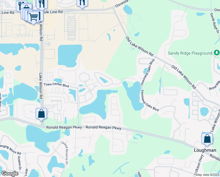 map of restaurants, bars, coffee shops, grocery stores, and more near 520 Pinewood Drive in Davenport
