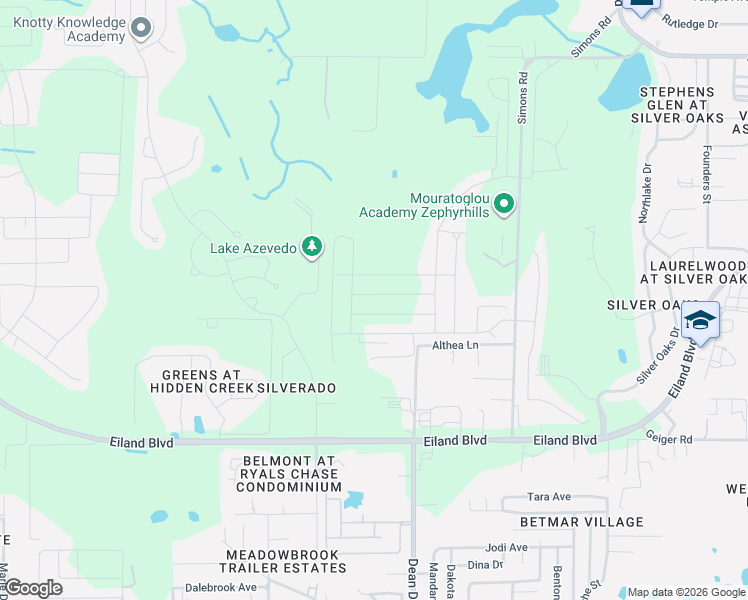 map of restaurants, bars, coffee shops, grocery stores, and more near 6211 Dean Dairy Road in Zephyrhills