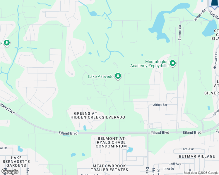 map of restaurants, bars, coffee shops, grocery stores, and more near 36173 Shady Bluff Loop in Zephyrhills