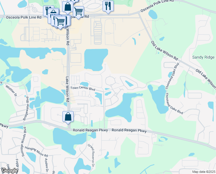 map of restaurants, bars, coffee shops, grocery stores, and more near 723 Terrace Ridge Circle in Davenport