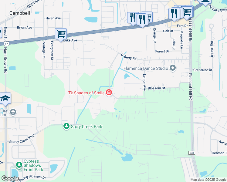 map of restaurants, bars, coffee shops, grocery stores, and more near 1855 Grove Court in Kissimmee