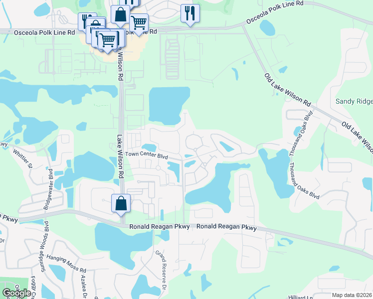 map of restaurants, bars, coffee shops, grocery stores, and more near 807 Terrace Ridge Circle in Davenport