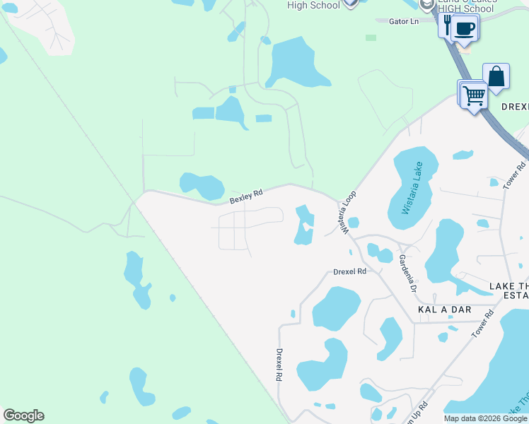 map of restaurants, bars, coffee shops, grocery stores, and more near 20147 Azul Marble in Land O' Lakes