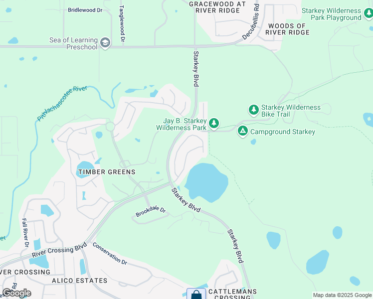 map of restaurants, bars, coffee shops, grocery stores, and more near 6335 Clark Lake Drive in New Port Richey