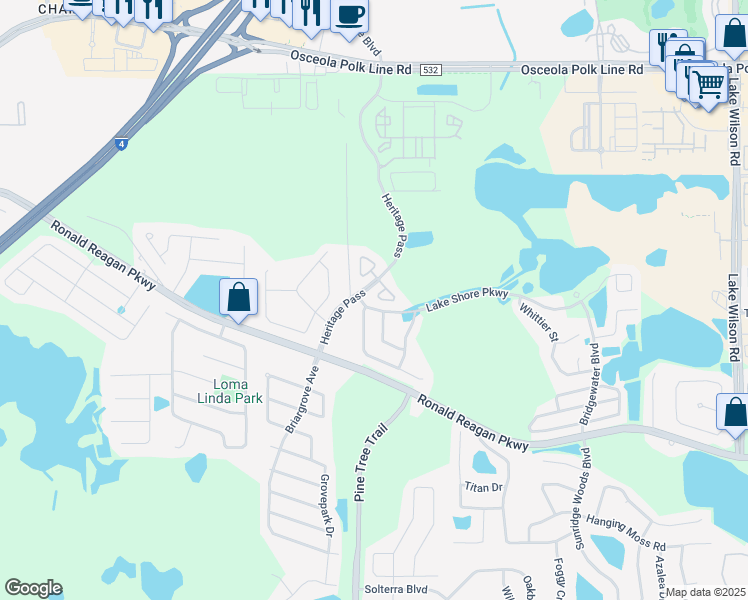 map of restaurants, bars, coffee shops, grocery stores, and more near 171 Madison Circle in Davenport