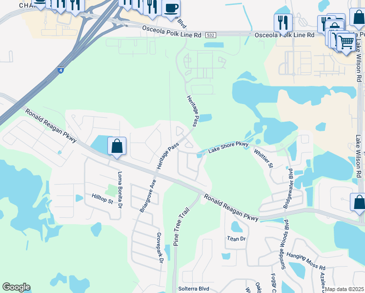 map of restaurants, bars, coffee shops, grocery stores, and more near 161 Madison Circle in Davenport