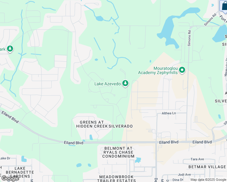 map of restaurants, bars, coffee shops, grocery stores, and more near 36173 Shady Bluff Loop in Zephyrhills