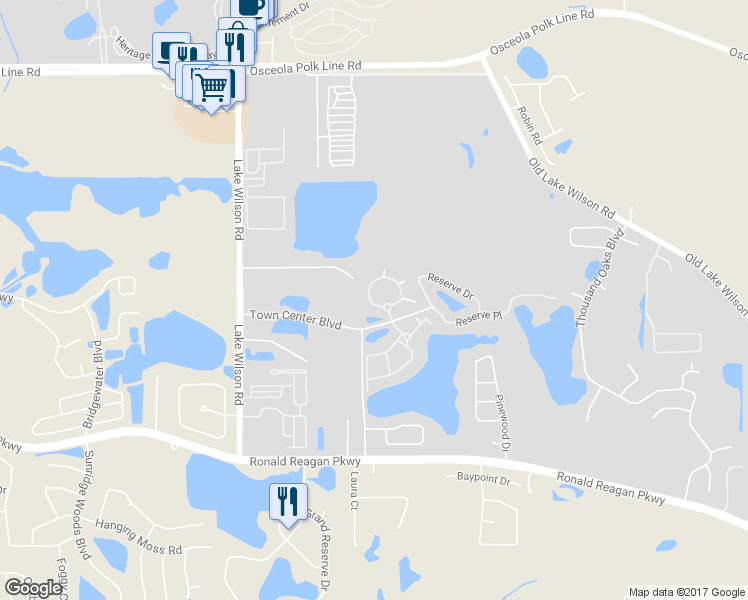 map of restaurants, bars, coffee shops, grocery stores, and more near 723 Terrace Ridge Circle in Davenport