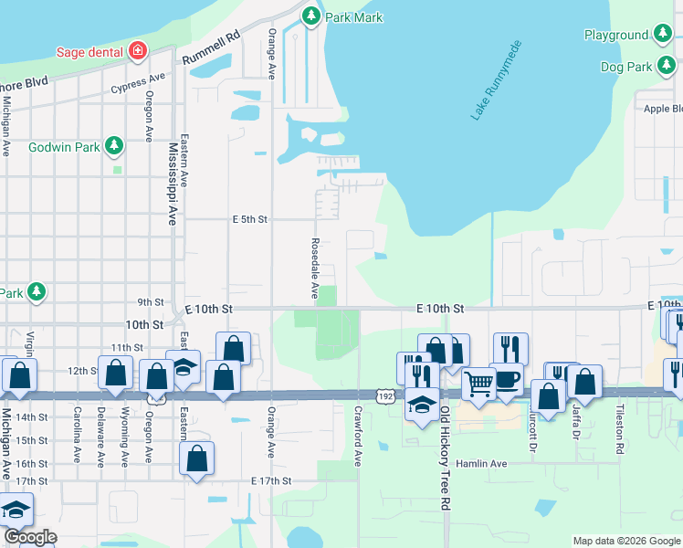 map of restaurants, bars, coffee shops, grocery stores, and more near 910 Whisler Court in St. Cloud