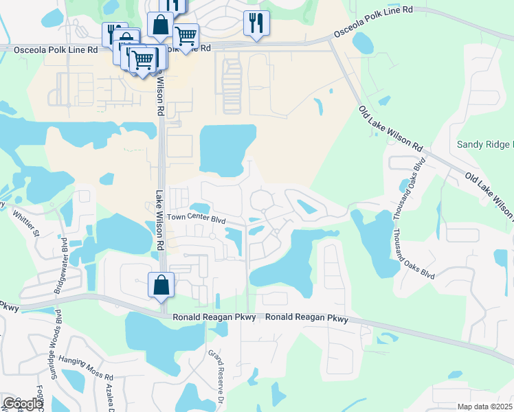map of restaurants, bars, coffee shops, grocery stores, and more near 716 Terrace Ridge Circle in Davenport