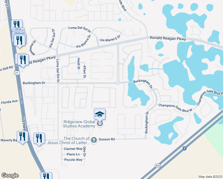 map of restaurants, bars, coffee shops, grocery stores, and more near 344 Regency Street in Davenport