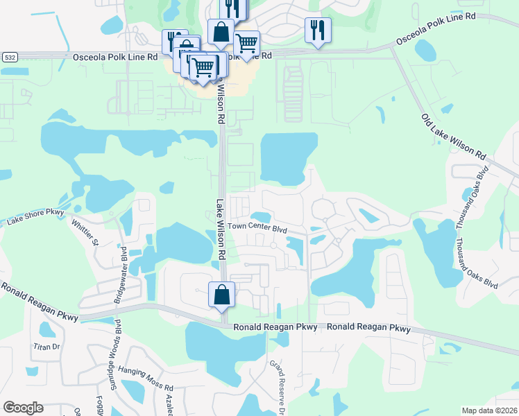 map of restaurants, bars, coffee shops, grocery stores, and more near 224 Arbor Lakes Drive in Davenport