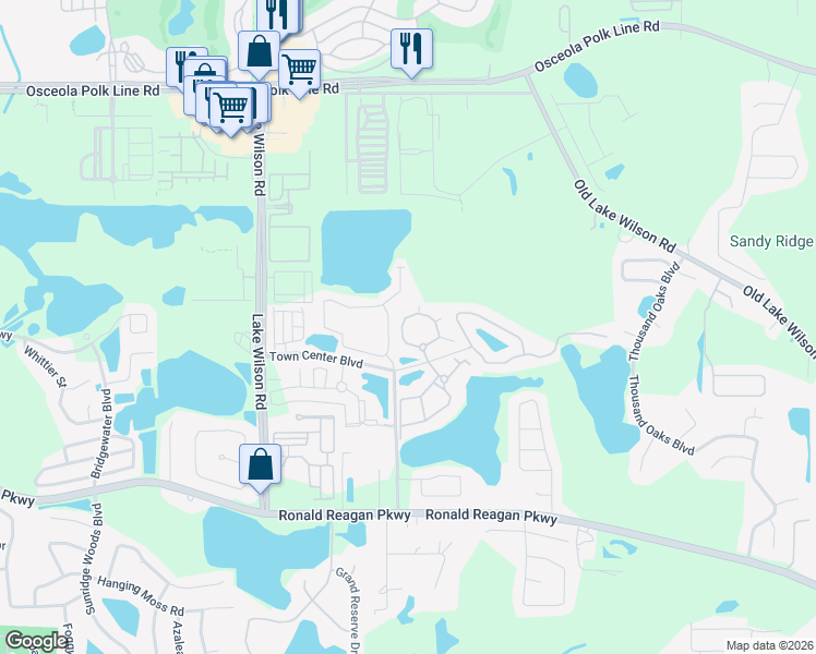 map of restaurants, bars, coffee shops, grocery stores, and more near 723 Terrace Ridge Circle in Davenport