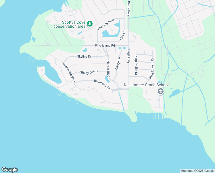 map of restaurants, bars, coffee shops, grocery stores, and more near 1618 Regal Oak Drive in Kissimmee