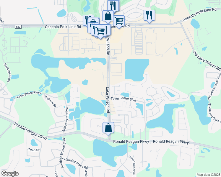 map of restaurants, bars, coffee shops, grocery stores, and more near in Loughman