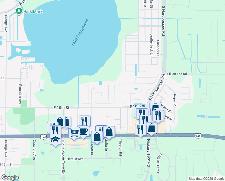 map of restaurants, bars, coffee shops, grocery stores, and more near 1824 Ashton Drive East in St. Cloud