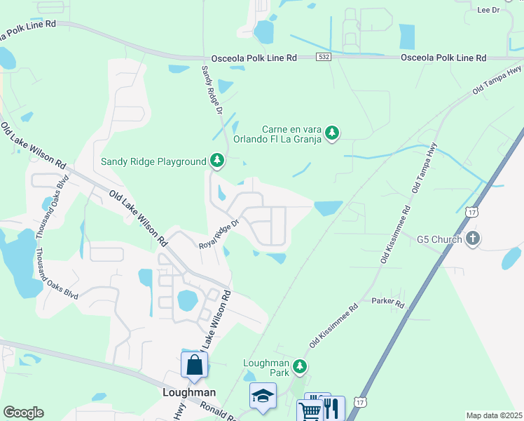 map of restaurants, bars, coffee shops, grocery stores, and more near 1904 Royal Ridge Drive in Davenport
