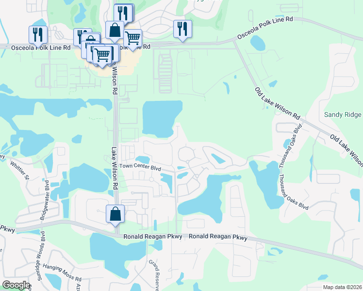 map of restaurants, bars, coffee shops, grocery stores, and more near 431 Arbor Lakes Drive in Davenport