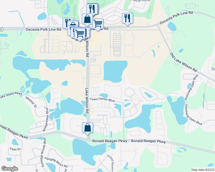 map of restaurants, bars, coffee shops, grocery stores, and more near 292 Arbor Lakes Drive in Davenport