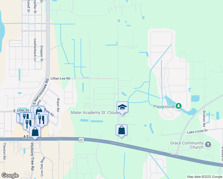 map of restaurants, bars, coffee shops, grocery stores, and more near 1803 Bluepoint Street in St. Cloud