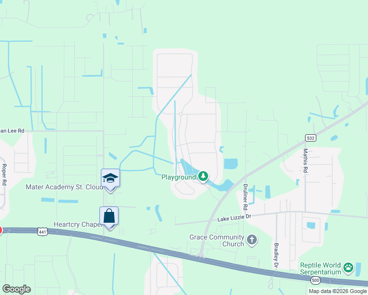 map of restaurants, bars, coffee shops, grocery stores, and more near 1820 Henley Street in St. Cloud