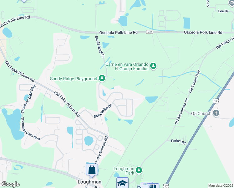 map of restaurants, bars, coffee shops, grocery stores, and more near 345 Blue Jay Way in Davenport