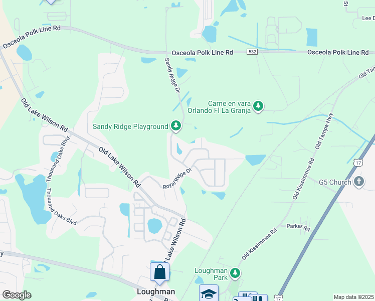 map of restaurants, bars, coffee shops, grocery stores, and more near 194 Blue Jay Way in Davenport