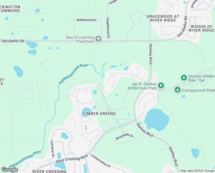map of restaurants, bars, coffee shops, grocery stores, and more near 9515 Scenic Pine Court in New Port Richey