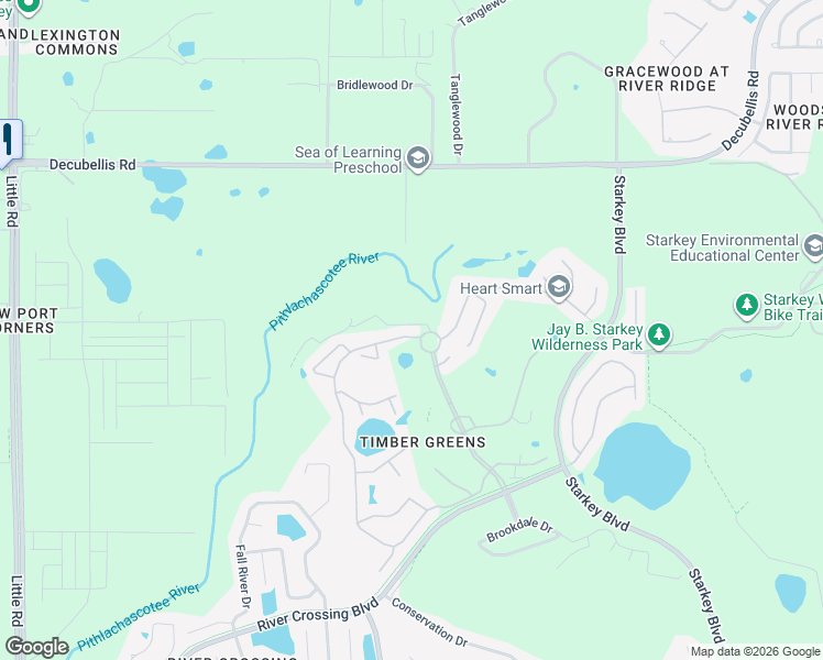 map of restaurants, bars, coffee shops, grocery stores, and more near 6537 Country Ridge Lane in New Port Richey