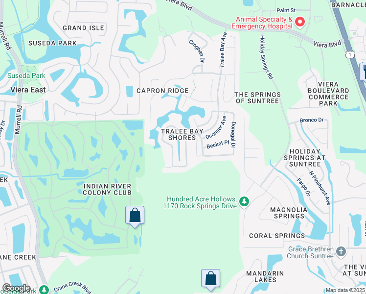 map of restaurants, bars, coffee shops, grocery stores, and more near 1373 Tralee Bay Avenue in Melbourne