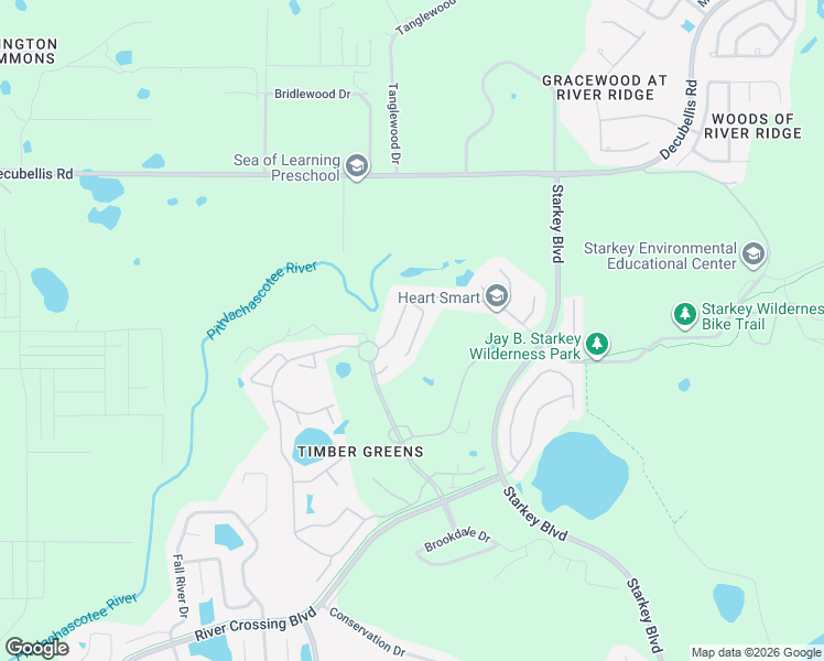 map of restaurants, bars, coffee shops, grocery stores, and more near 6525 Pine Walk Drive in New Port Richey