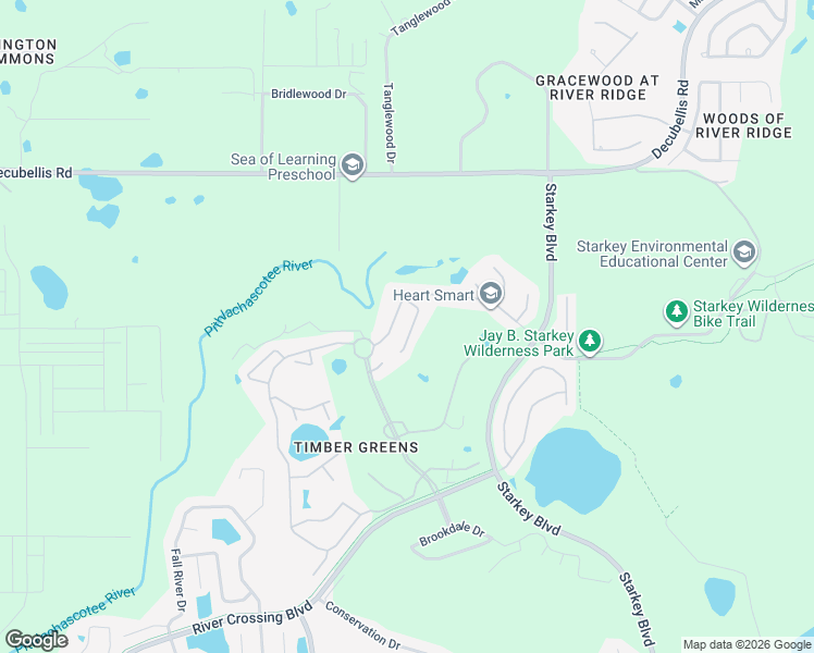 map of restaurants, bars, coffee shops, grocery stores, and more near 6525 Pine Walk Drive in New Port Richey