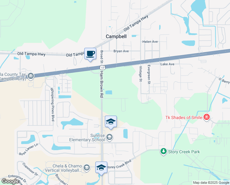map of restaurants, bars, coffee shops, grocery stores, and more near 4441 Anderson Road in Kissimmee