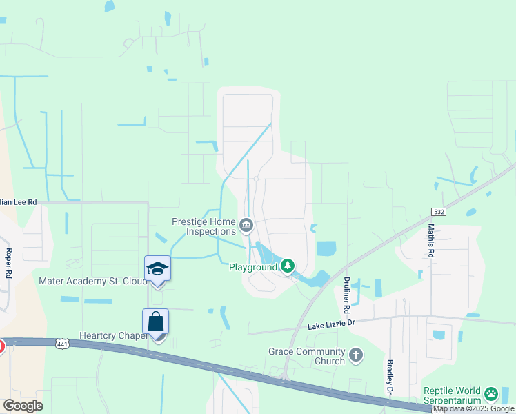 map of restaurants, bars, coffee shops, grocery stores, and more near 1811 Castleton Drive in St. Cloud