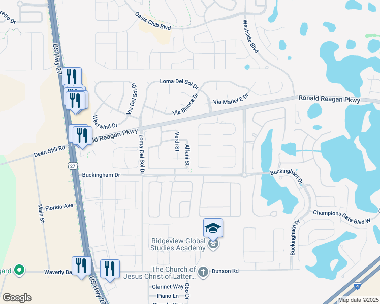 map of restaurants, bars, coffee shops, grocery stores, and more near 347 Alfani Street in Davenport