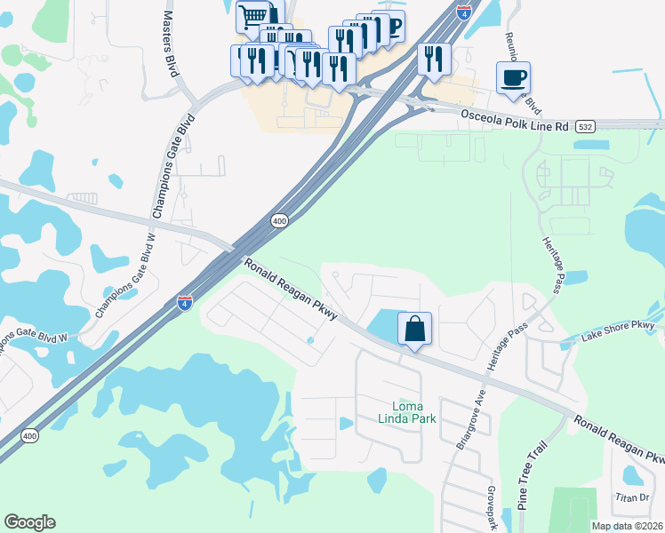 map of restaurants, bars, coffee shops, grocery stores, and more near 256 Chris Court in Davenport