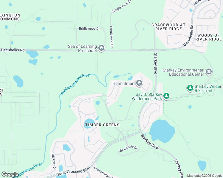map of restaurants, bars, coffee shops, grocery stores, and more near 9533 Springmeadow Drive in New Port Richey