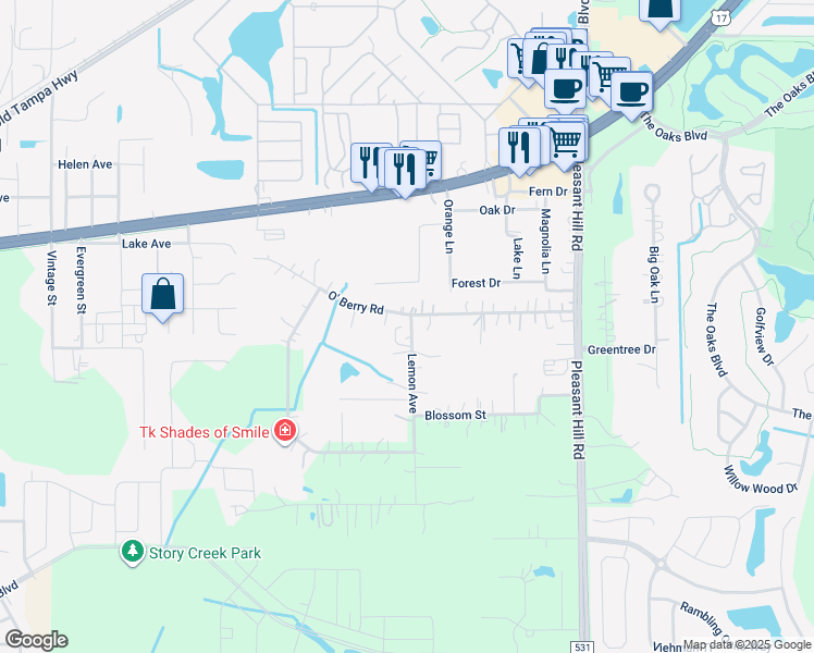 map of restaurants, bars, coffee shops, grocery stores, and more near 1775 Lemon Avenue in Kissimmee