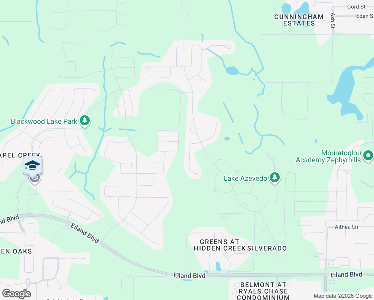map of restaurants, bars, coffee shops, grocery stores, and more near 6637 Wagon Trail Street in Zephyrhills