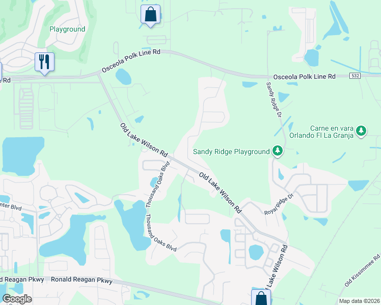 map of restaurants, bars, coffee shops, grocery stores, and more near 392 Tanglewood Drive in Davenport