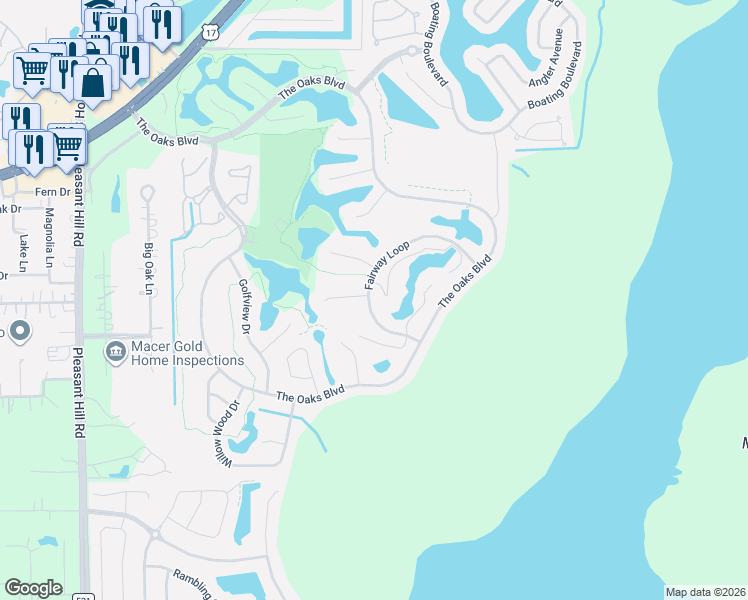 map of restaurants, bars, coffee shops, grocery stores, and more near 1972 Fairway Loop in Kissimmee