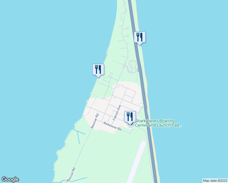 map of restaurants, bars, coffee shops, grocery stores, and more near 619 Spacelift Avenue in Patrick Air Force Base