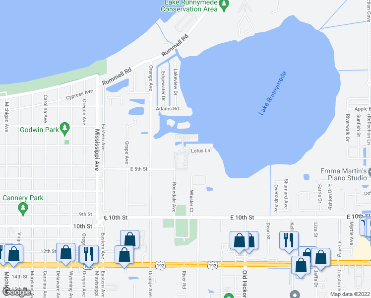 map of restaurants, bars, coffee shops, grocery stores, and more near 325 Rosedale Avenue in St. Cloud