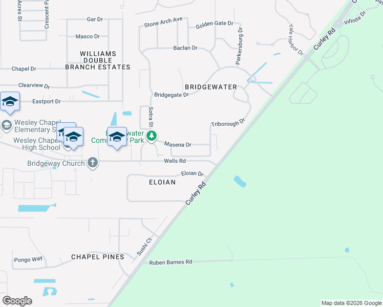 map of restaurants, bars, coffee shops, grocery stores, and more near 31143 Tagus Loop in Zephyrhills