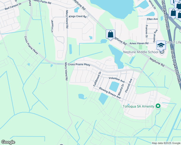 map of restaurants, bars, coffee shops, grocery stores, and more near 1875 Good Neighbor Loop in Kissimmee